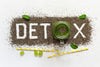 Detox spelled out with seeds