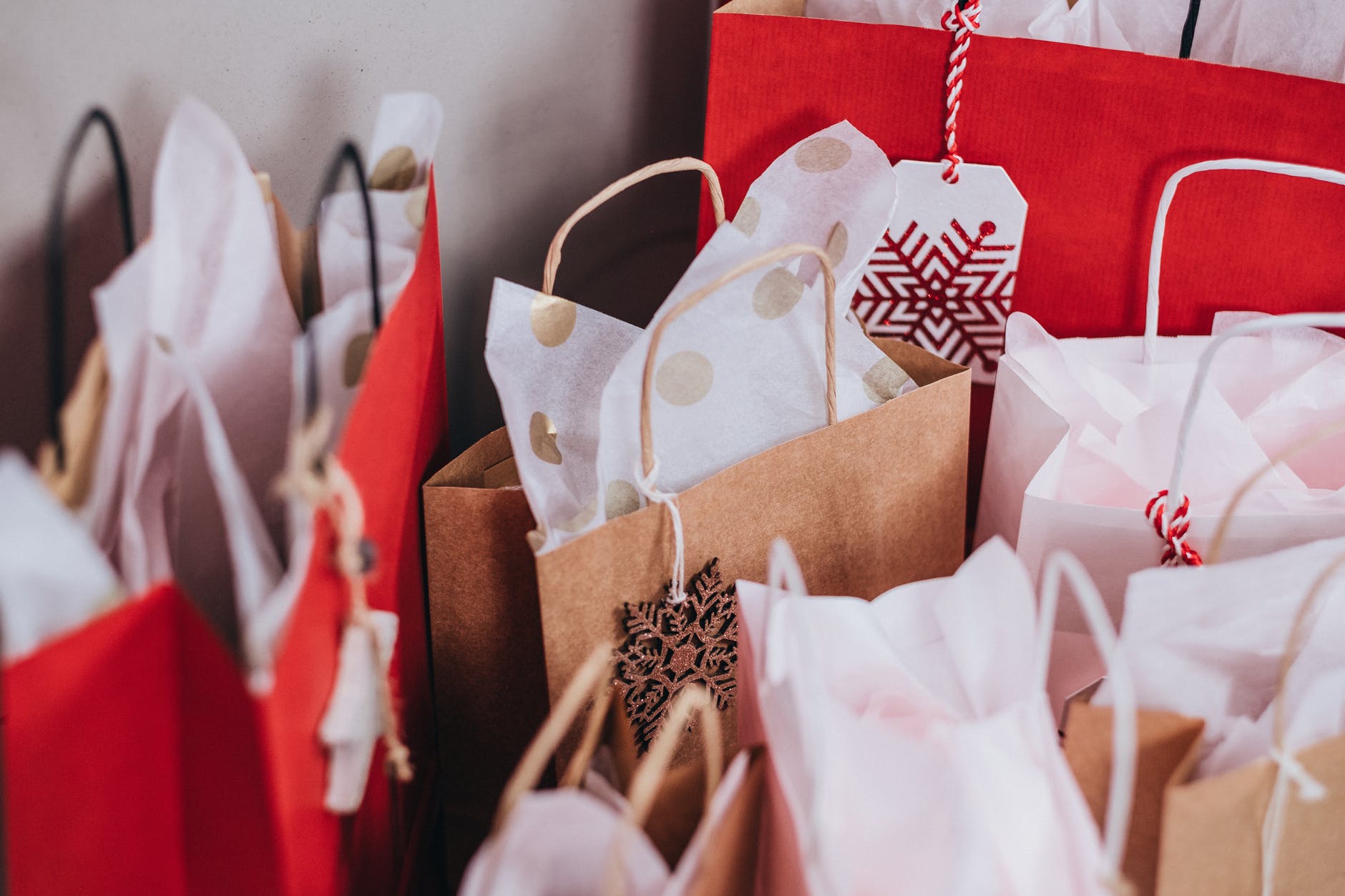 Last minute gifts in gift bags