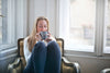 Woman drinking afternoon tea during tea time